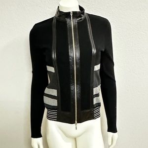 Vintage Silk Black and Gray Sweater